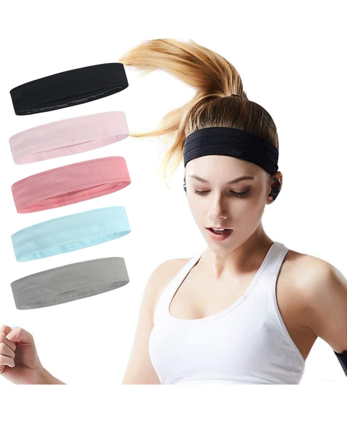 Peneyon Non-Slip Elastic Workout Headband - Open Miscellaneous