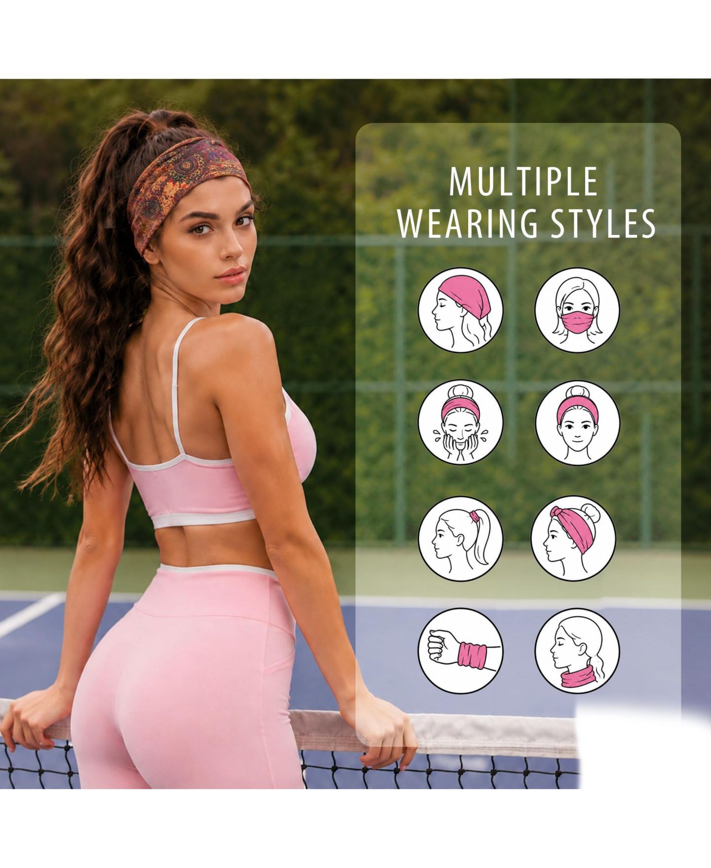 Женские аксессуары для волос peneyon Non-Slip Wide Headband, цвет: 6 Boho 6 — фото 4