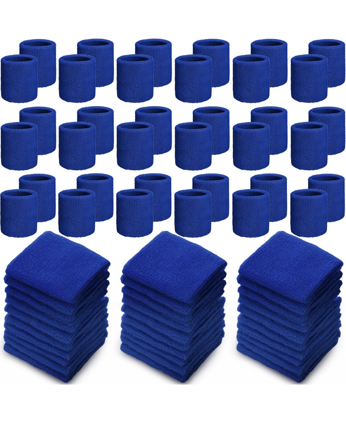 Furlihong Cotton Sports Wristbands 30 Pair Absorbent Sweatbands for Gym Basketball Tennis