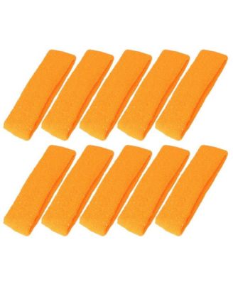 10 Pack Cotton Sports Headbands Sweat Absorbent For Workout Gym Outdoor Activities