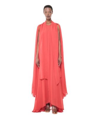 Women's Cape Detail Maxi Loose-Fit Sleeveless Kaftan
