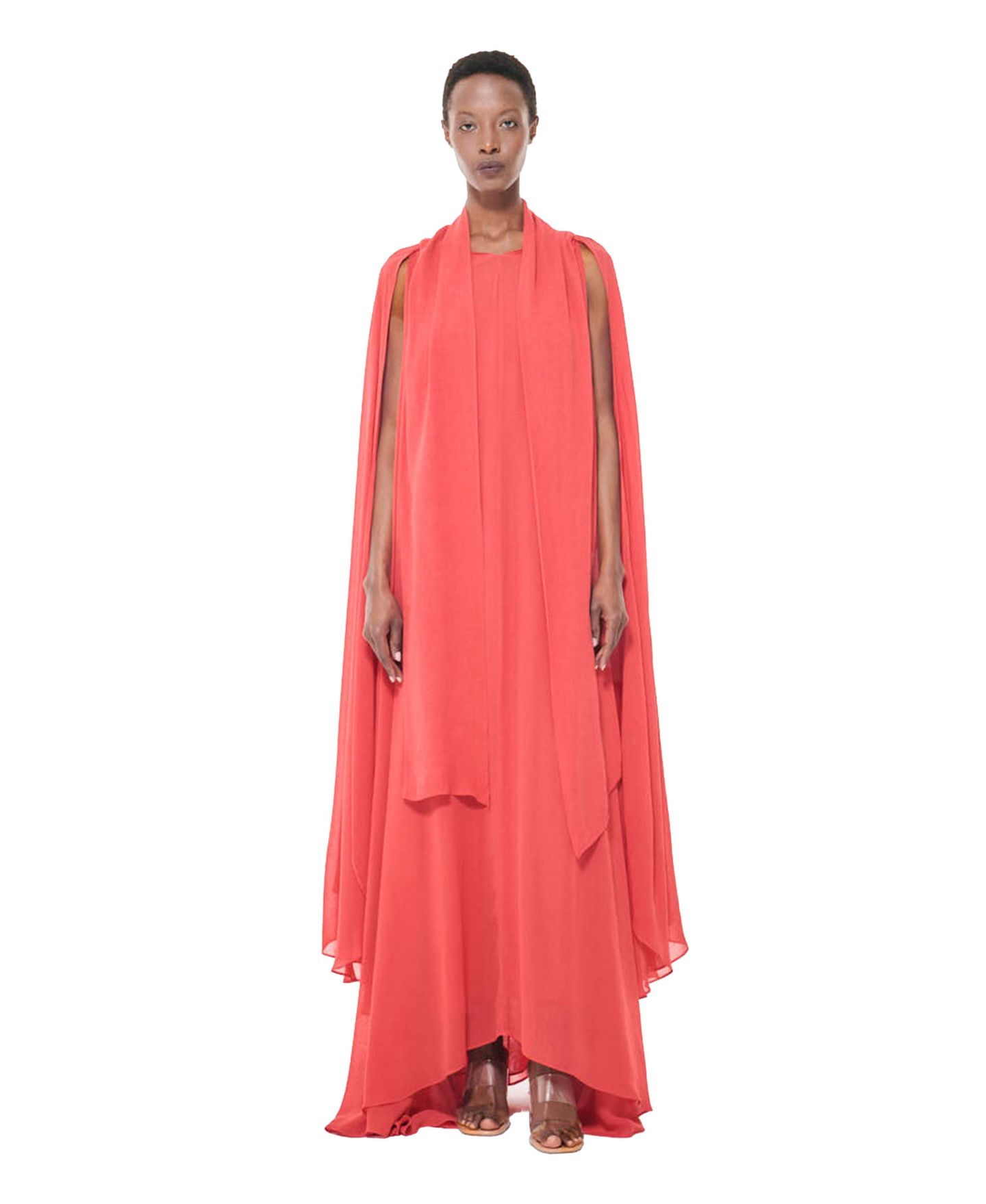 Женские платья Leem Cape Detail Maxi Loose-Fit Sleeveless Kaftan, цвет: Розовый — фото 1