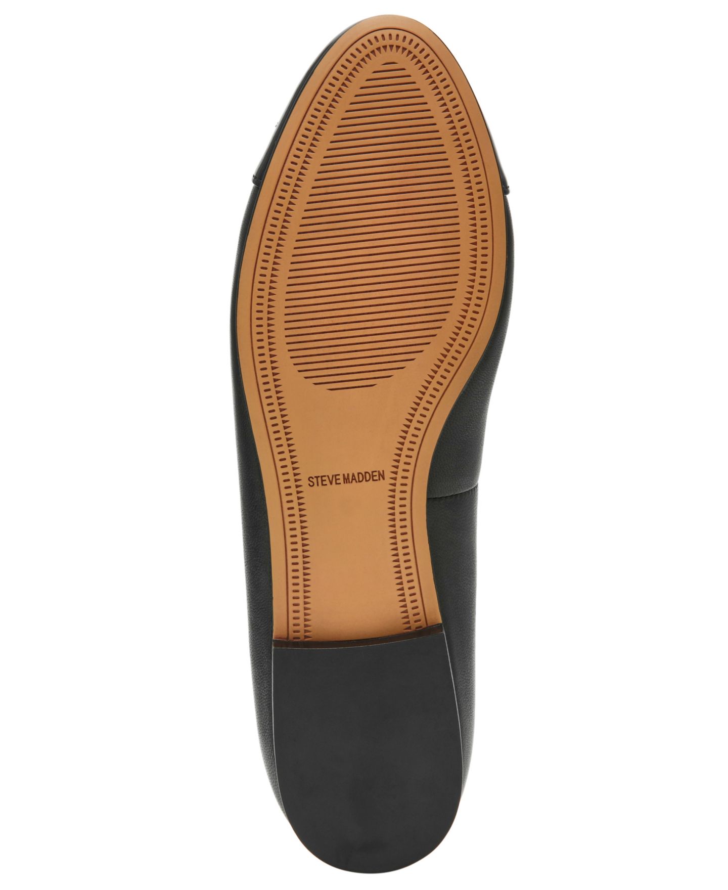 Женские балетки Steve Madden Kit Cap-Toe Leather Ballet Flats, цвет: Чёрный — фото 5