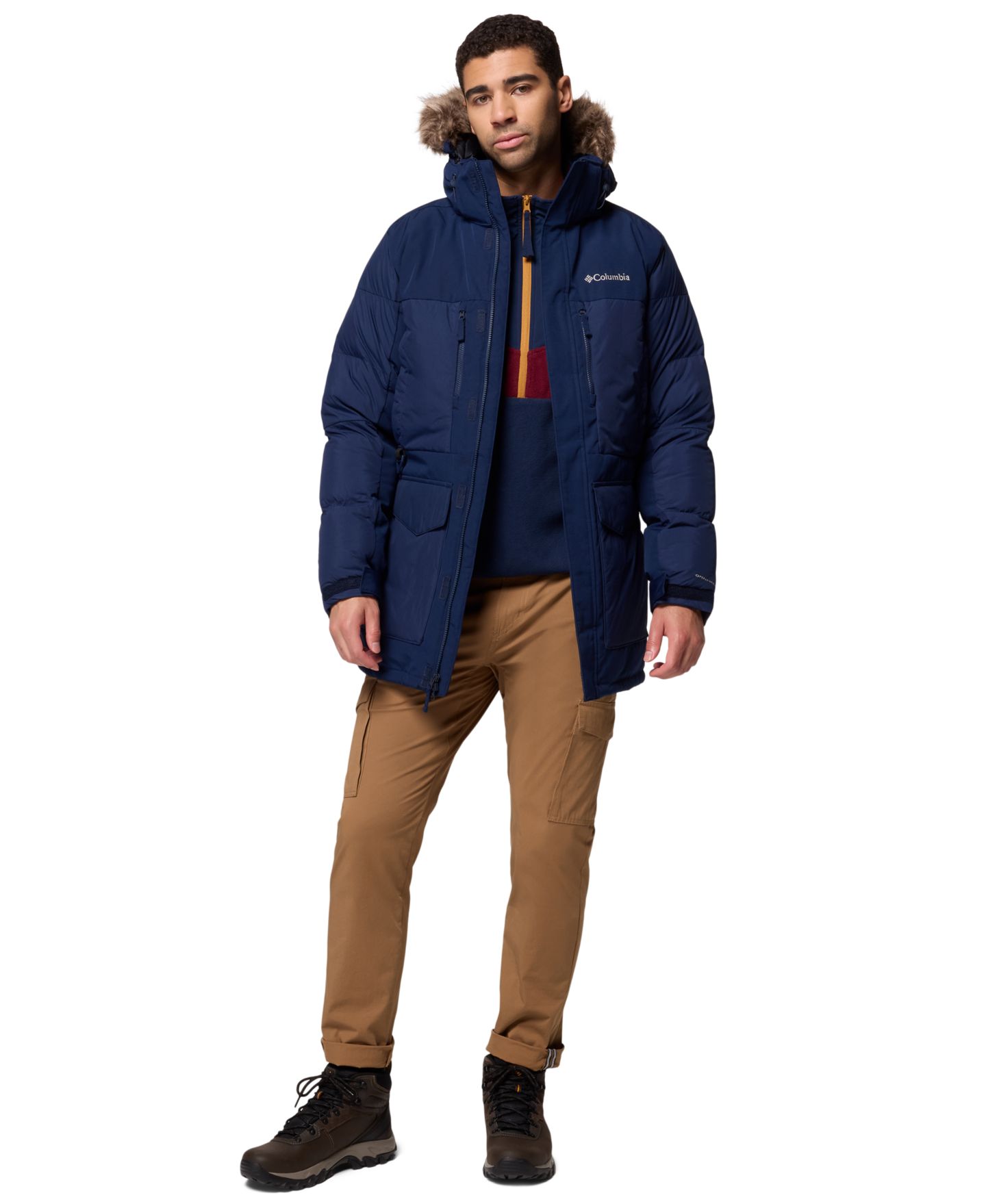 Мужская куртка Columbia Marquam Peak Fusion II Parka, цвет: Тёмно-синий — фото 2