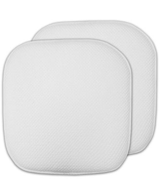 2-Piece Memory Foam Office Chair Cushion Set - Non-Slip Rubber Base