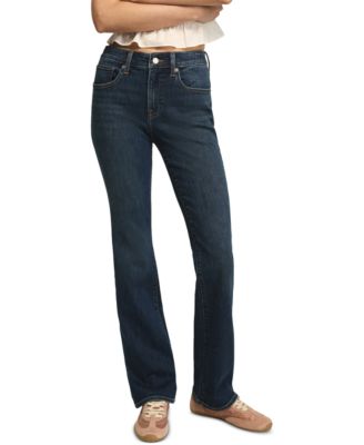 Women's High Rise Dark Rinse Curvy Jeans