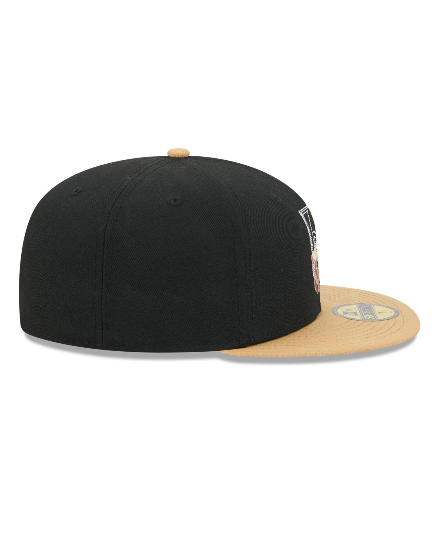 Мужская кепка New Era Black/Gold Vegas Golden Knights City Icon Stitched Overlay 59FIFTY Fitted Hat — фото 2