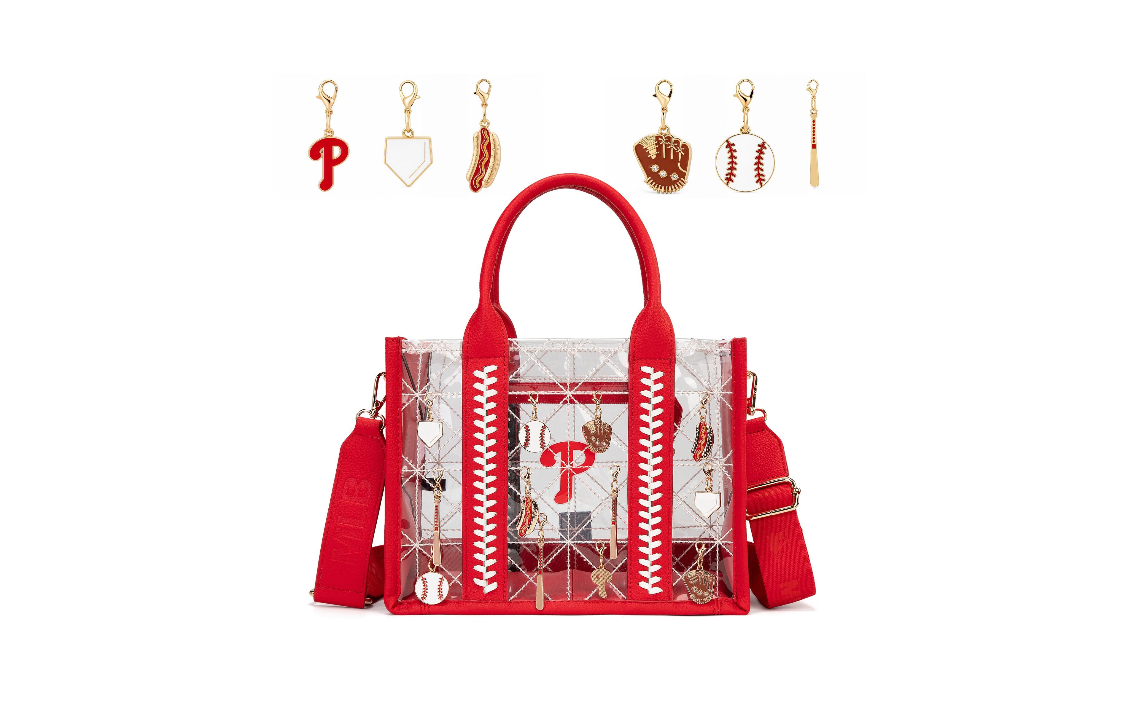 Montana West Women's Philadelphia Phillies Charmed Whipstitch Detachable Crossbody Tote