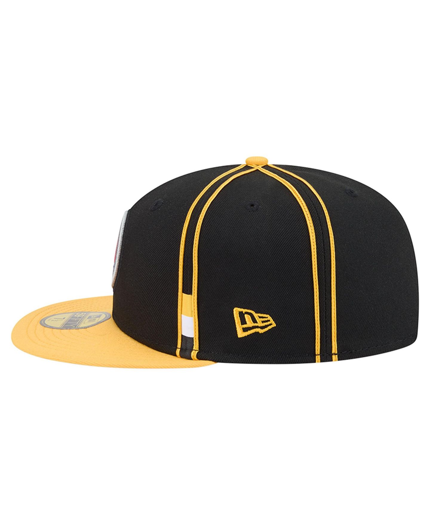 Мужская кепка New Era Black Pittsburgh Steelers Soutache 59FIFTY Fitted Hat — фото 3