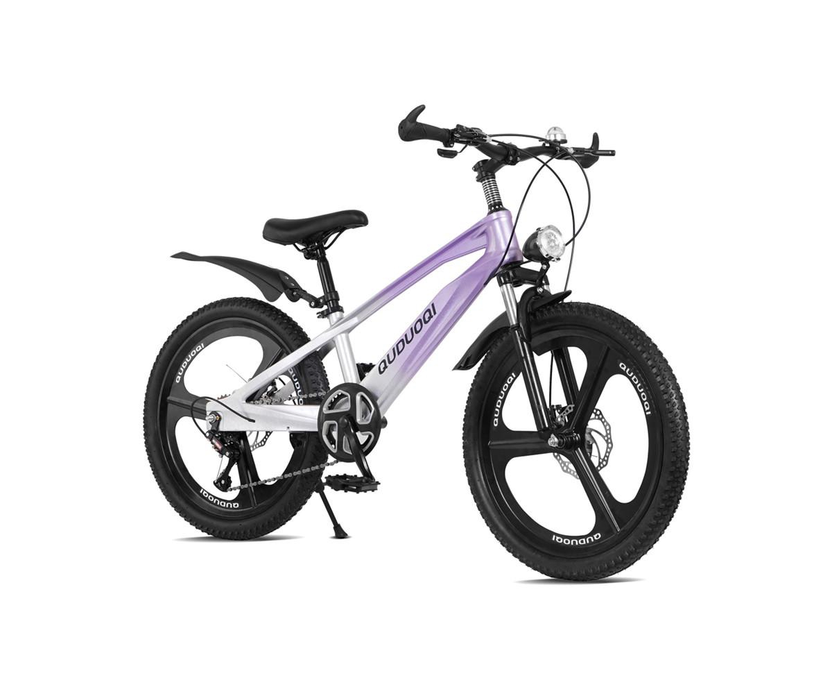 Yobtop 20-Inch Magnesium Alloy 7-Speed Kids' Mountain Bike, Ages 8-12