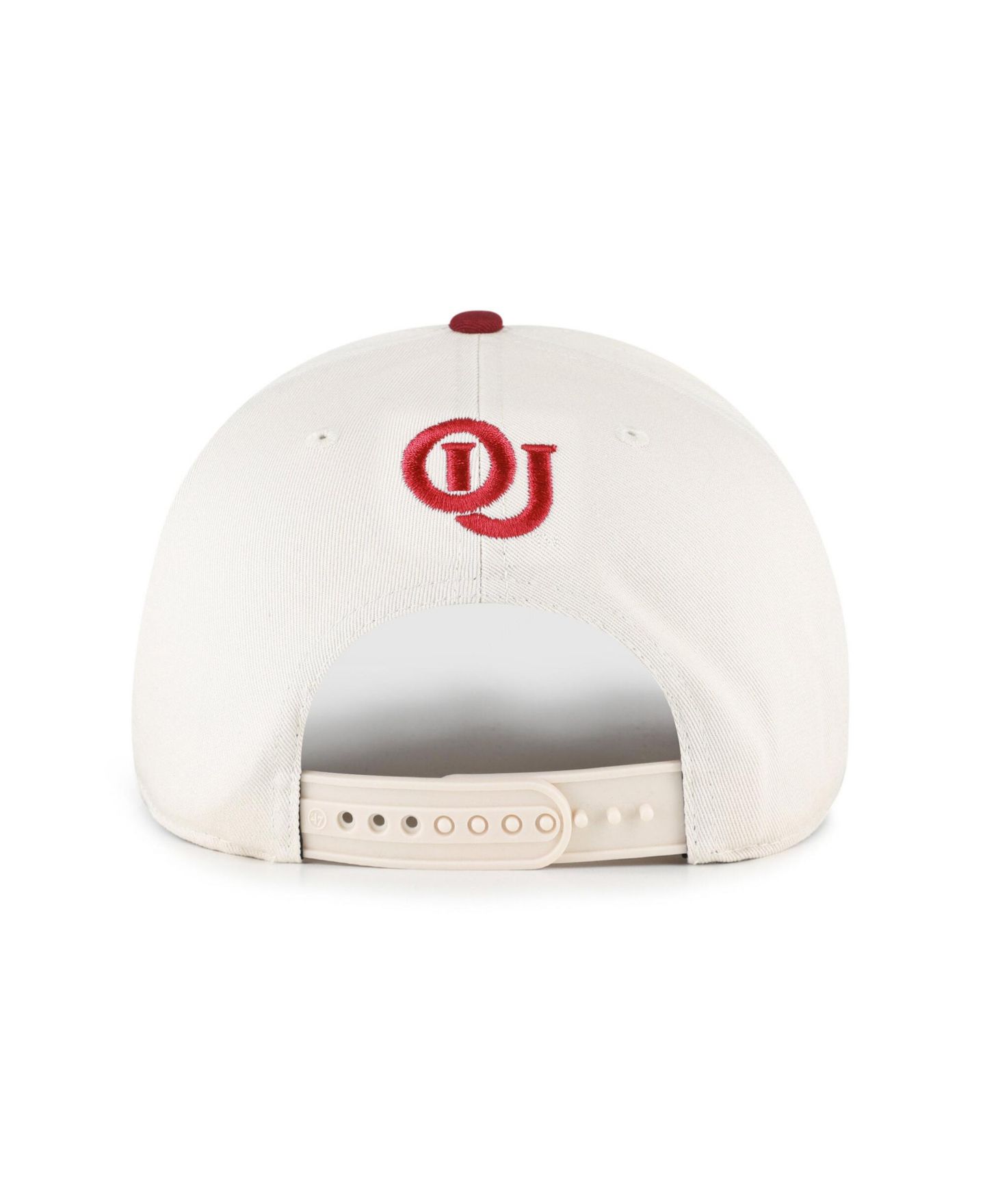 Женская кепка '47 Brand Cream/Crimson Oklahoma Sooners Rope Script Hitch Adjustable Hat — фото 2