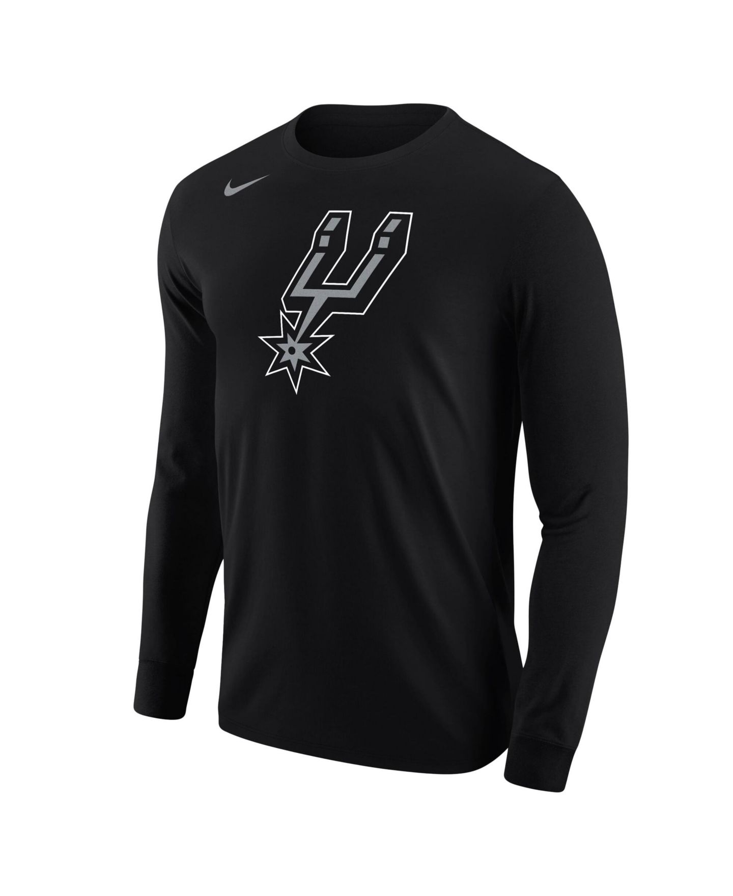 Мужская футболка Nike Black San Antonio Spurs Logo Core Long Sleeve — фото 3