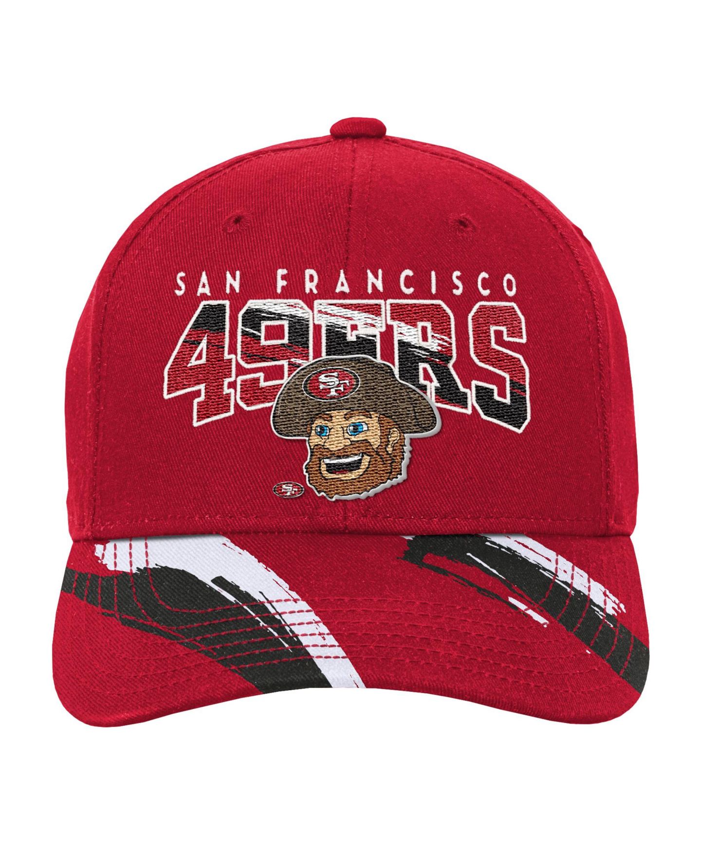 Детская кепка Mitchell & Ness Scarlet San Francisco 49ers Big Head Pro Crown Snapback Hat — фото 3