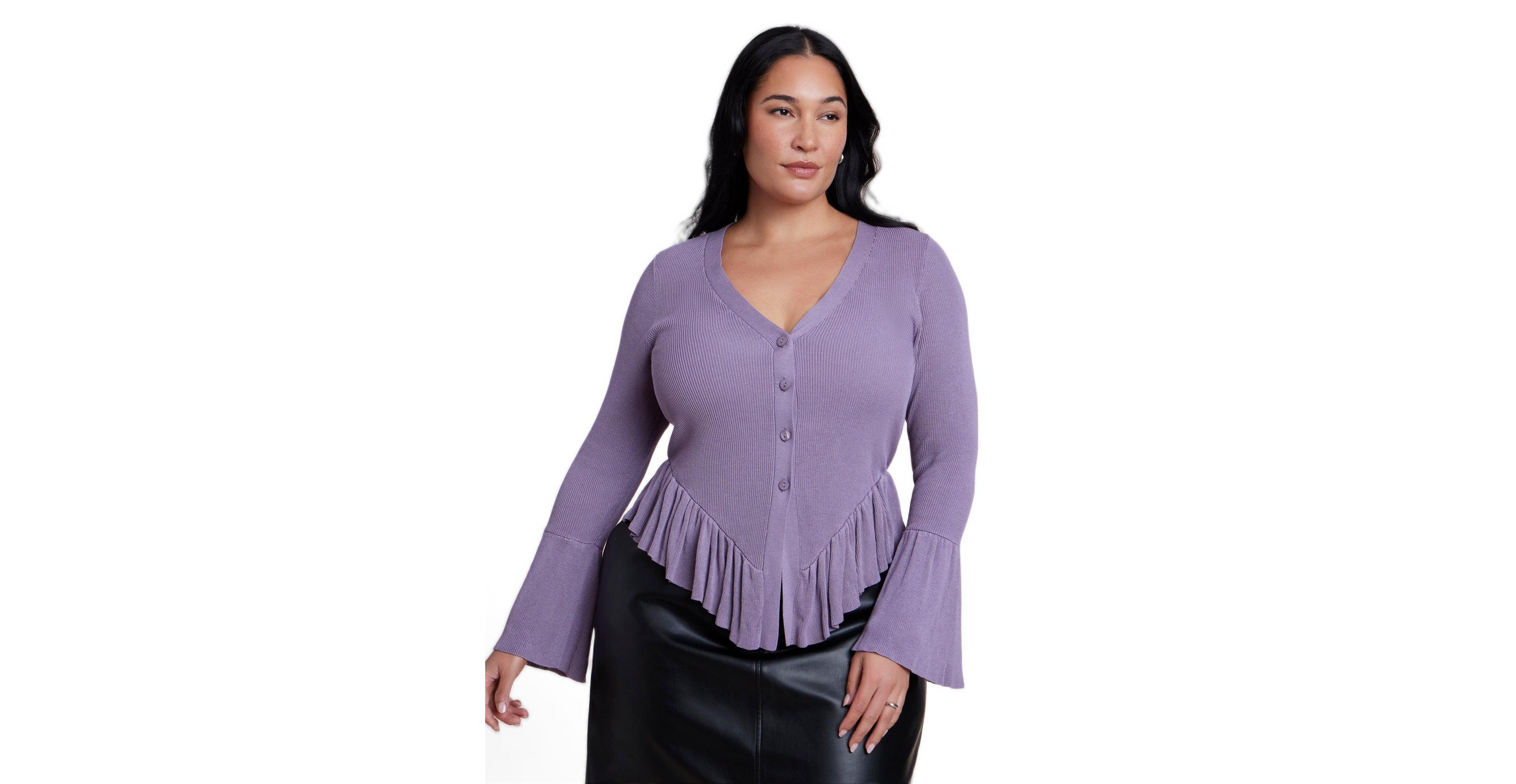 Eloquii Plus Size Ruffle Cardigan