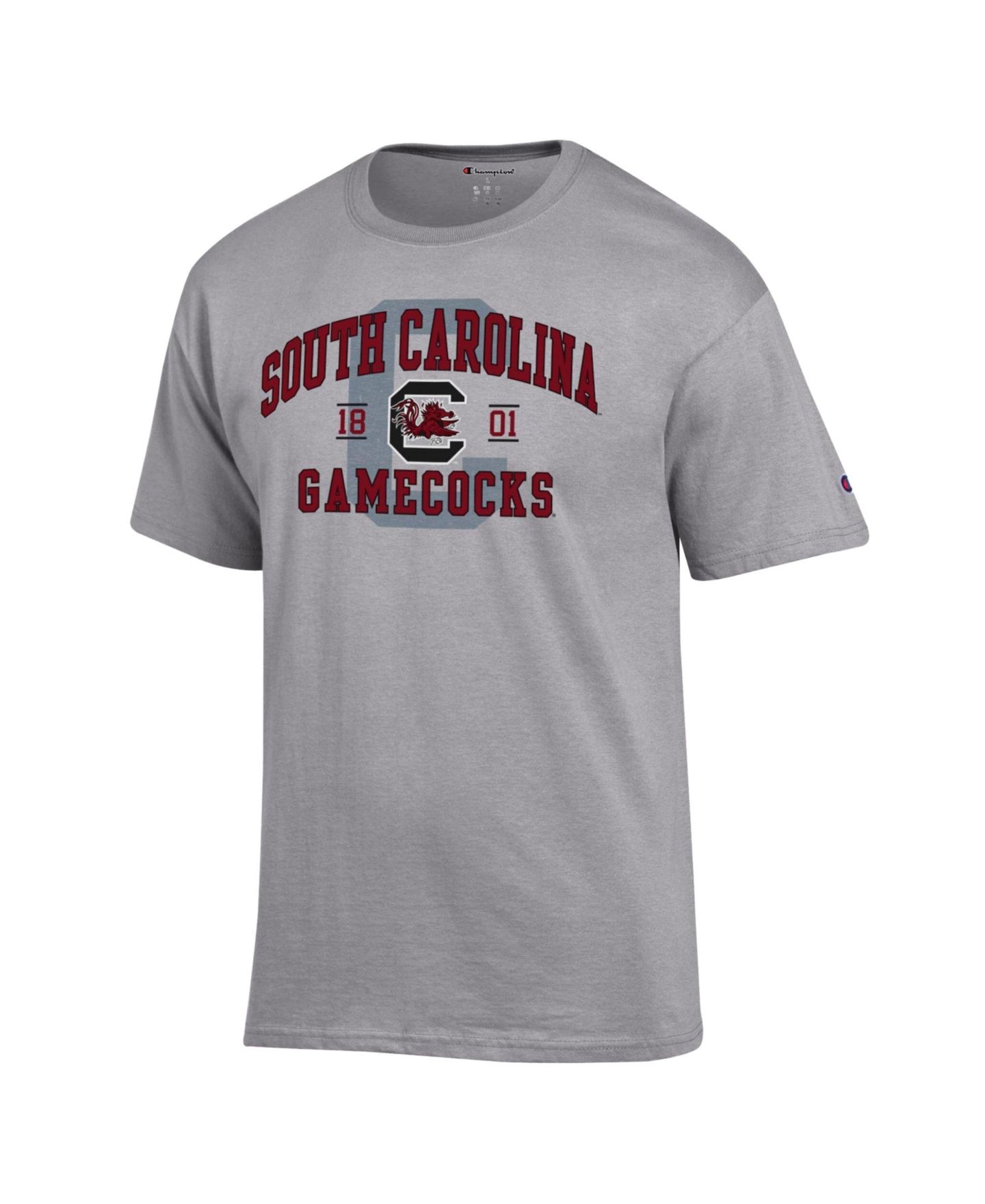 Мужская футболка Champion Heather Gray South Carolina Gamecocks Varsity — фото 3