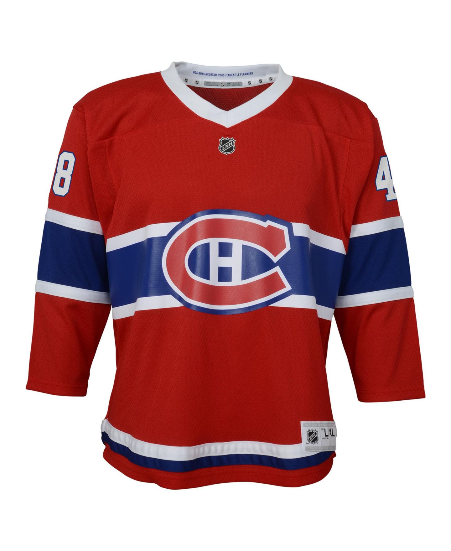 Детский топ Outerstuff Lane Hutson Red Montreal Canadiens Home Replica Jersey — фото 3