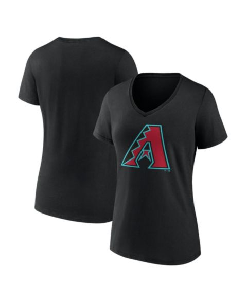 Женская футболка Logo Athletic Black Arizona Diamondbacks Official V-Neck