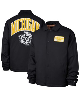 47 Brand Men's Navy Michigan Wolverines Retread Full-Snap Coaches Jacket