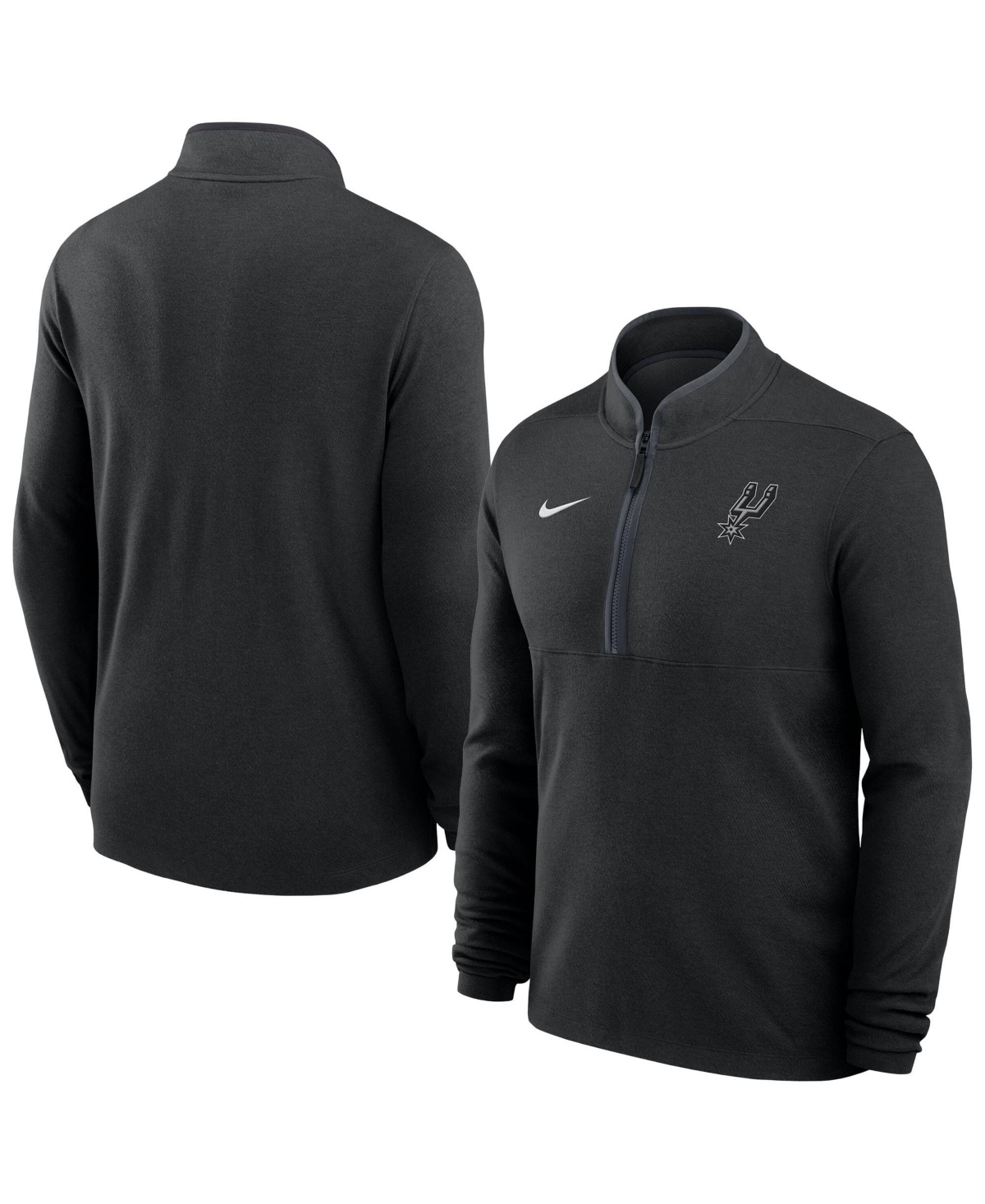 Nike Men's Black San Antonio Spurs Dri-fit Victory Quarter-Zip Pullover