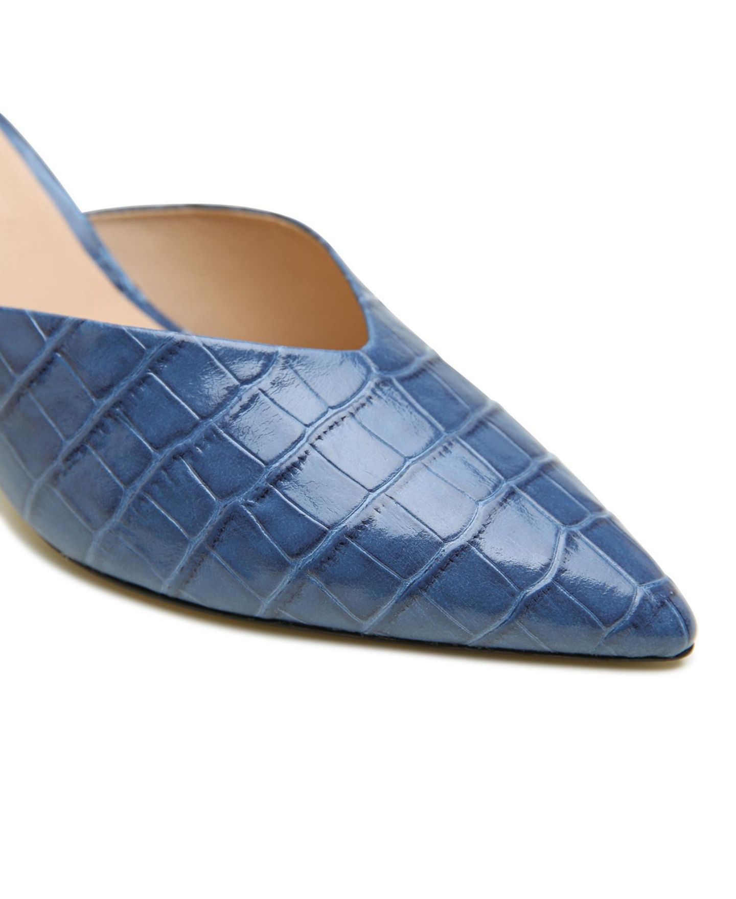 Женские сабо Alterre Indigo Croc Elsie Customizable V, цвет: Индиго синий — фото 6