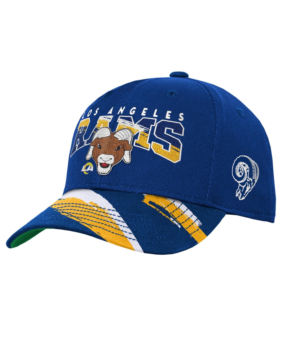 Mitchell & Ness Big Boys' and Girls' Royal Los Angeles Rams Big Head Pro Crown Snapback Hat - Royal