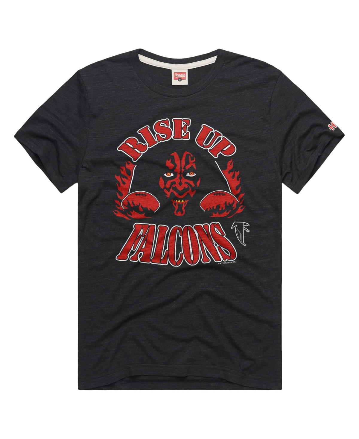 Men's and Women's Homage Charcoal Atlanta Falcons Star Wars x Nfl Tri-Blend T-Shirt