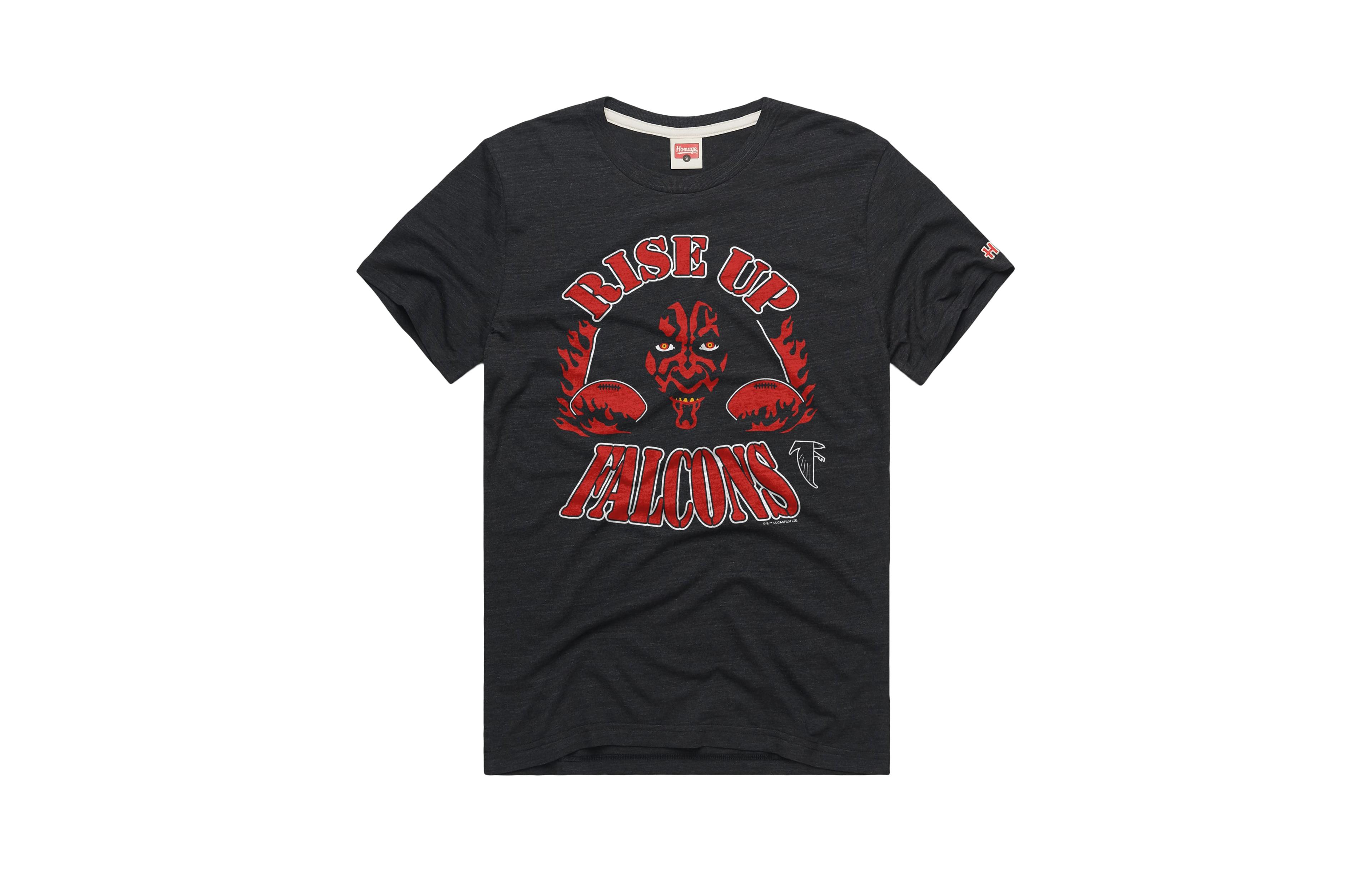 Men's and Women's Homage Charcoal Atlanta Falcons Star Wars x Nfl Tri-Blend T-Shirt