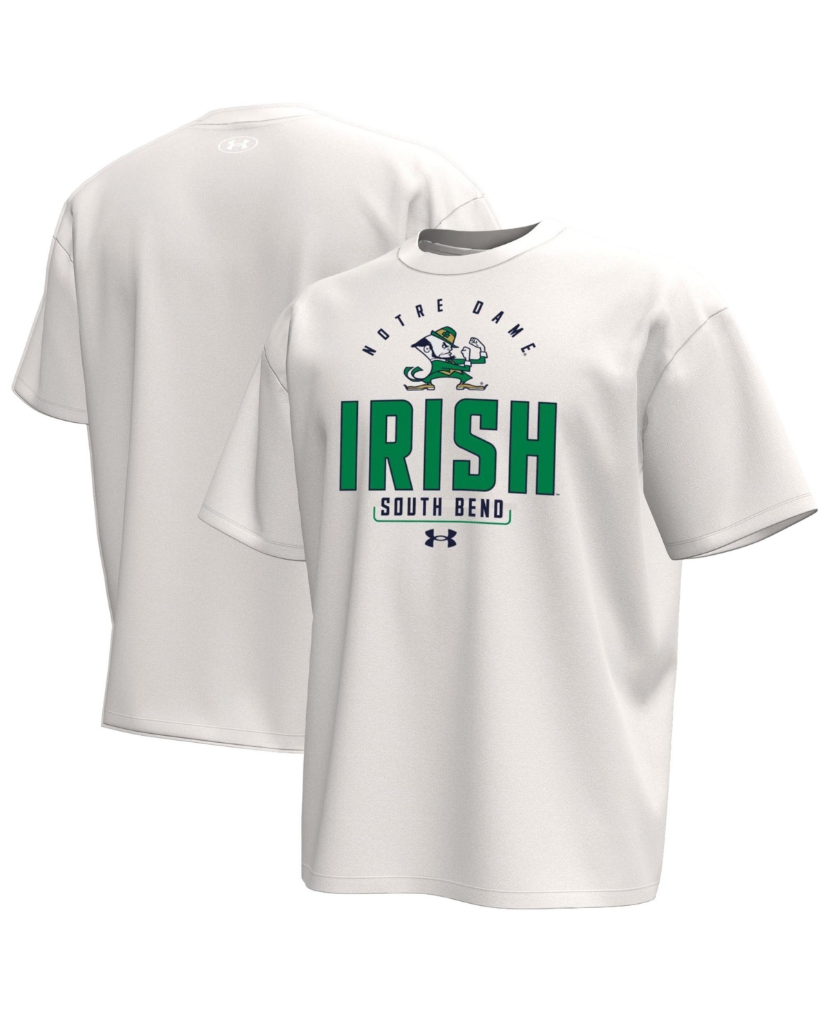 Under Armour Men's Cream Notre Dame Fighting Irish Gameday Icon T-Shirt