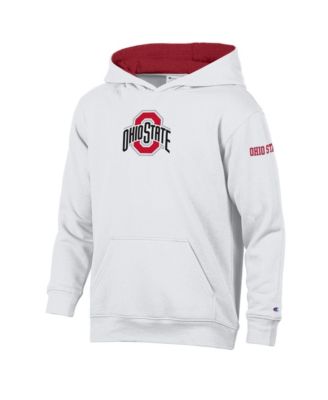 Big Boys and Girls  White Ohio State Buckeyes Fleece Hoodie