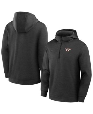 Men's Black Virginia Tech Hokies Coaches Dri-FIT Half-Zip Hoodie