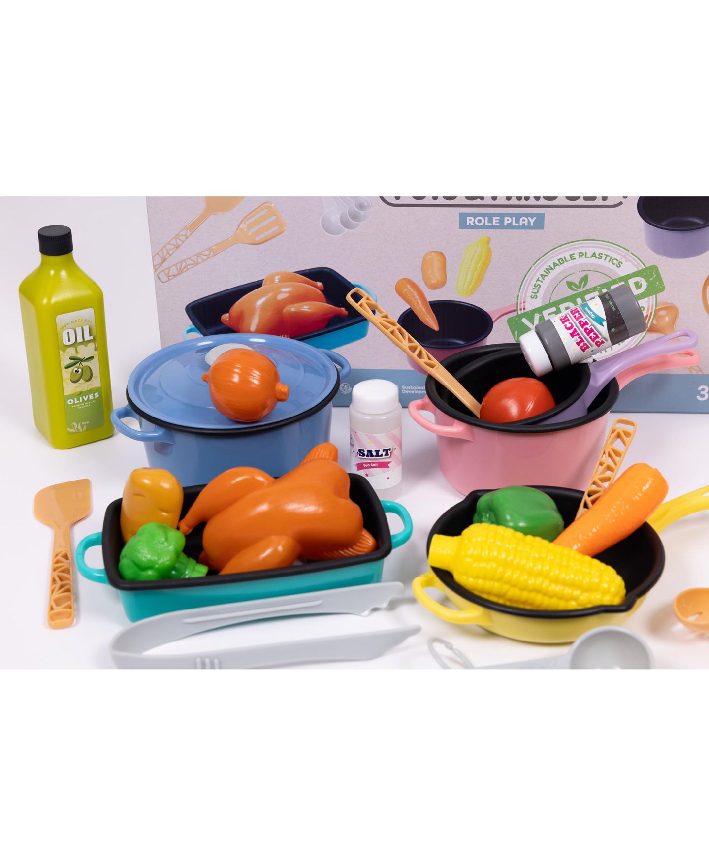 Детский игровой набор NurtureNature Imaginative Minds Cooking 27-Piece Playset, Ages 3+ — фото 5