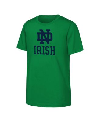 Big Boys and Girls Green Notre Dame Fighting Irish Primary Logo T-Shirt
