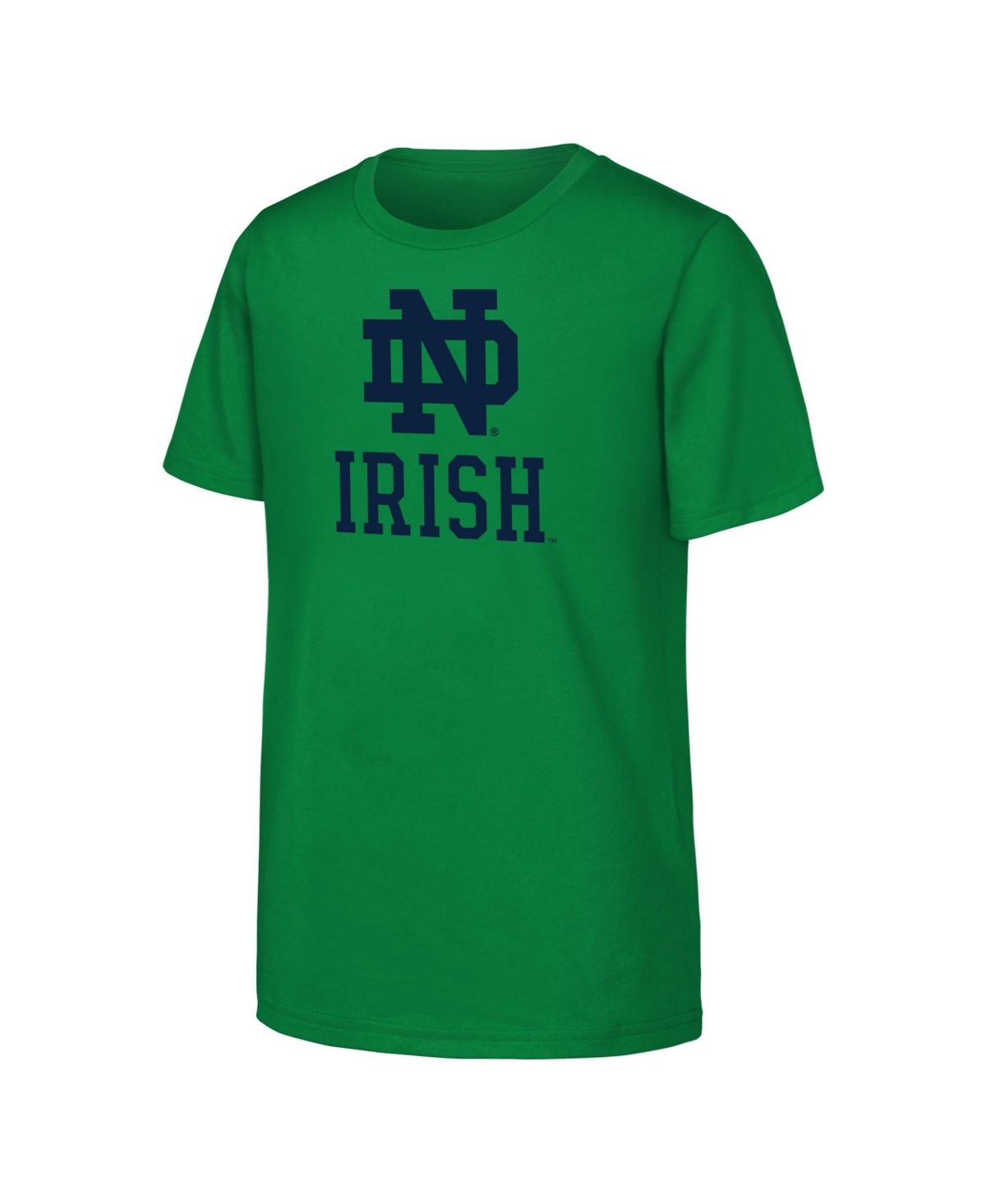 Big Boys and Girls Outerstuff Green Notre Dame Fighting Irish Primary Logo T-Shirt - Green