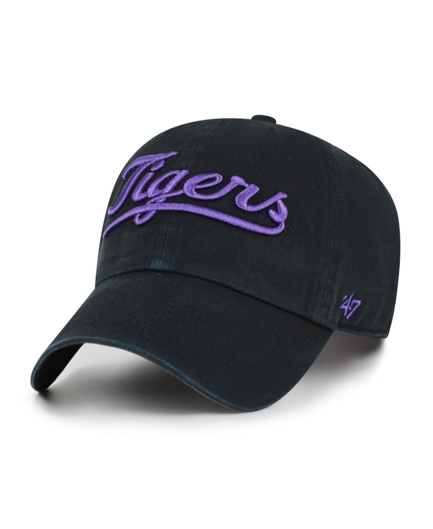 Мужская кепка '47 Brand Black LSU Tigers Vault Clean Up Adjustable Hat — фото 1