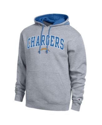 Men's Heather Gray/Powder Blue Los Angeles Chargers Contrast Hoodie