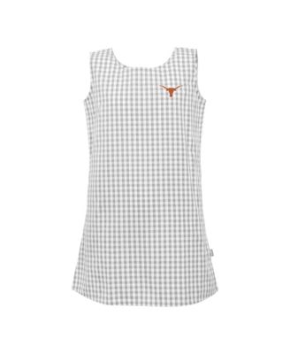 Girls Toddler  Gray Texas Longhorns Woven Gingham Dress