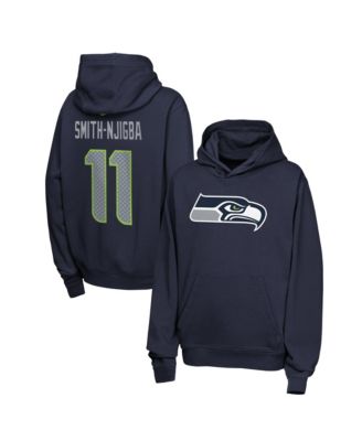 Big Boys and Girls Jaxon Smith-Njigba College Navy Seattle Seahawks Name & Number Club Fleece Hoodie