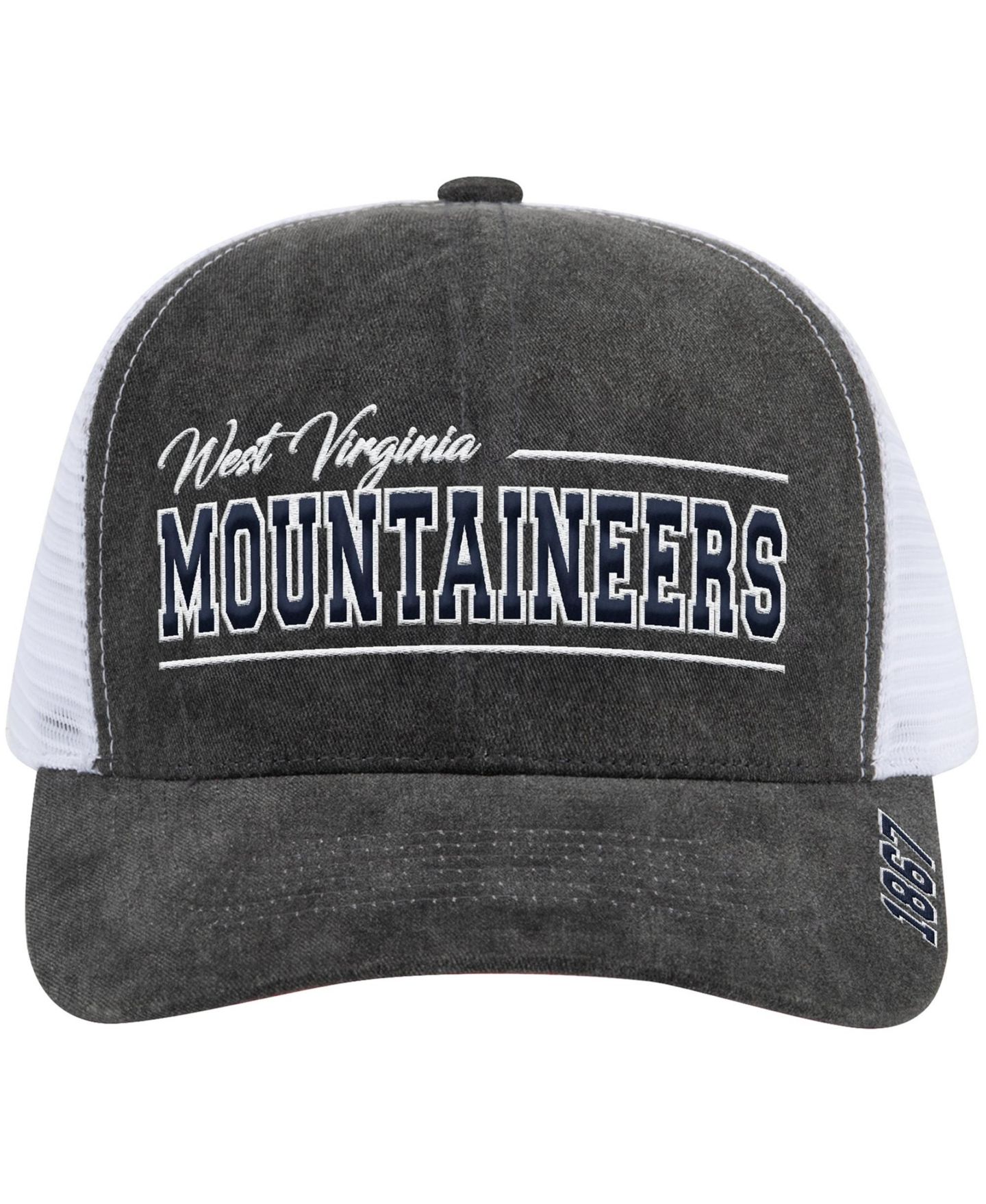Кепка Colosseum Gray West Virginia Mountaineers Billy 2400 Adjustable Trucker Hat — фото 2