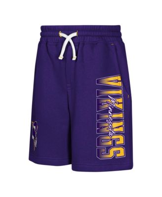 Big Boys and Girls  Purple Minnesota Vikings Audible Fleece Shorts