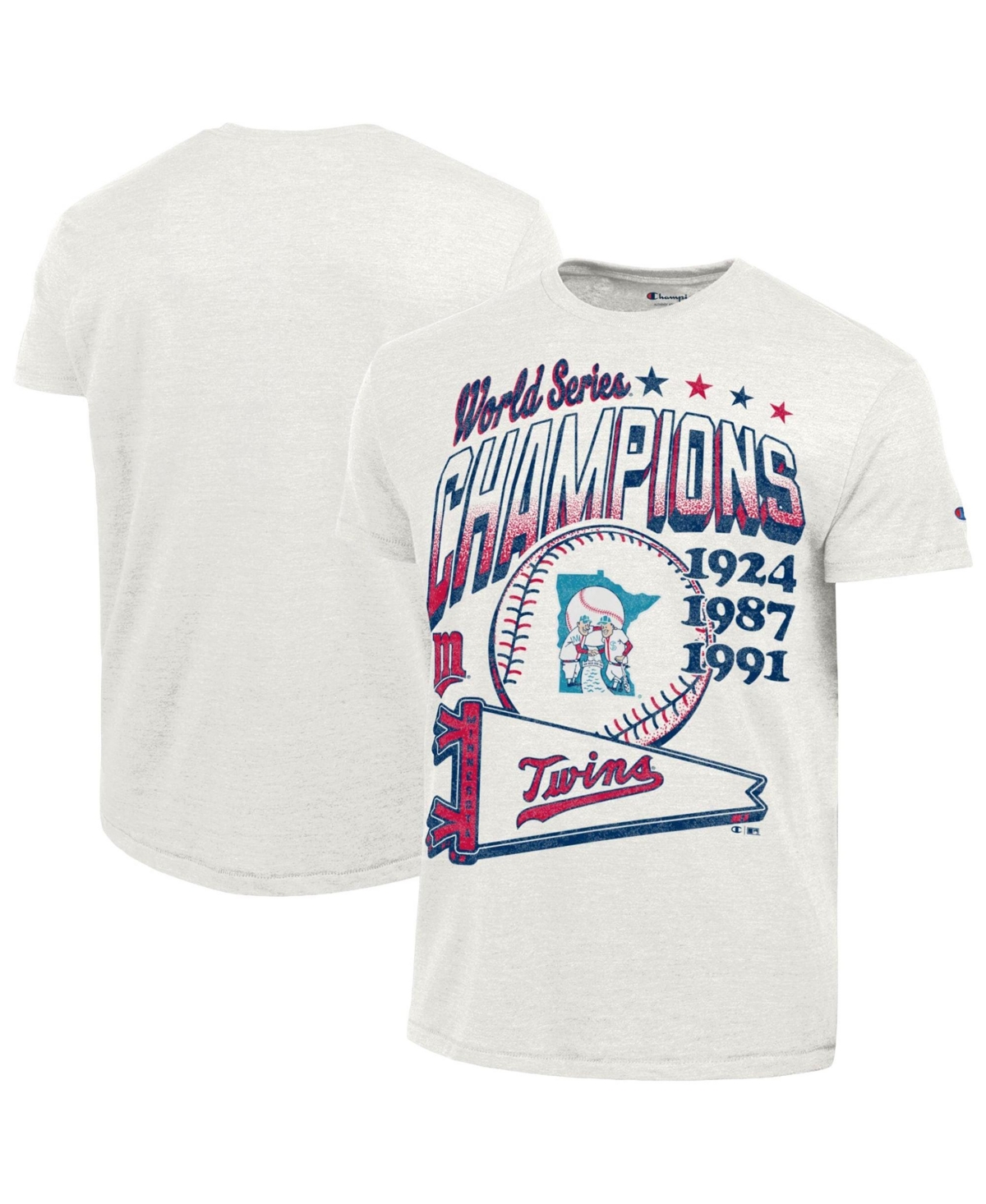 Champion Men's Cream Minnesota Twins Winning Tradition Cooperstown Collection Tri-Blend T-Shirt