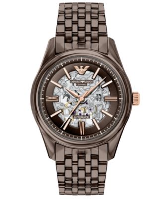 Men's Automatic Brown Ceramic Watch 43mm