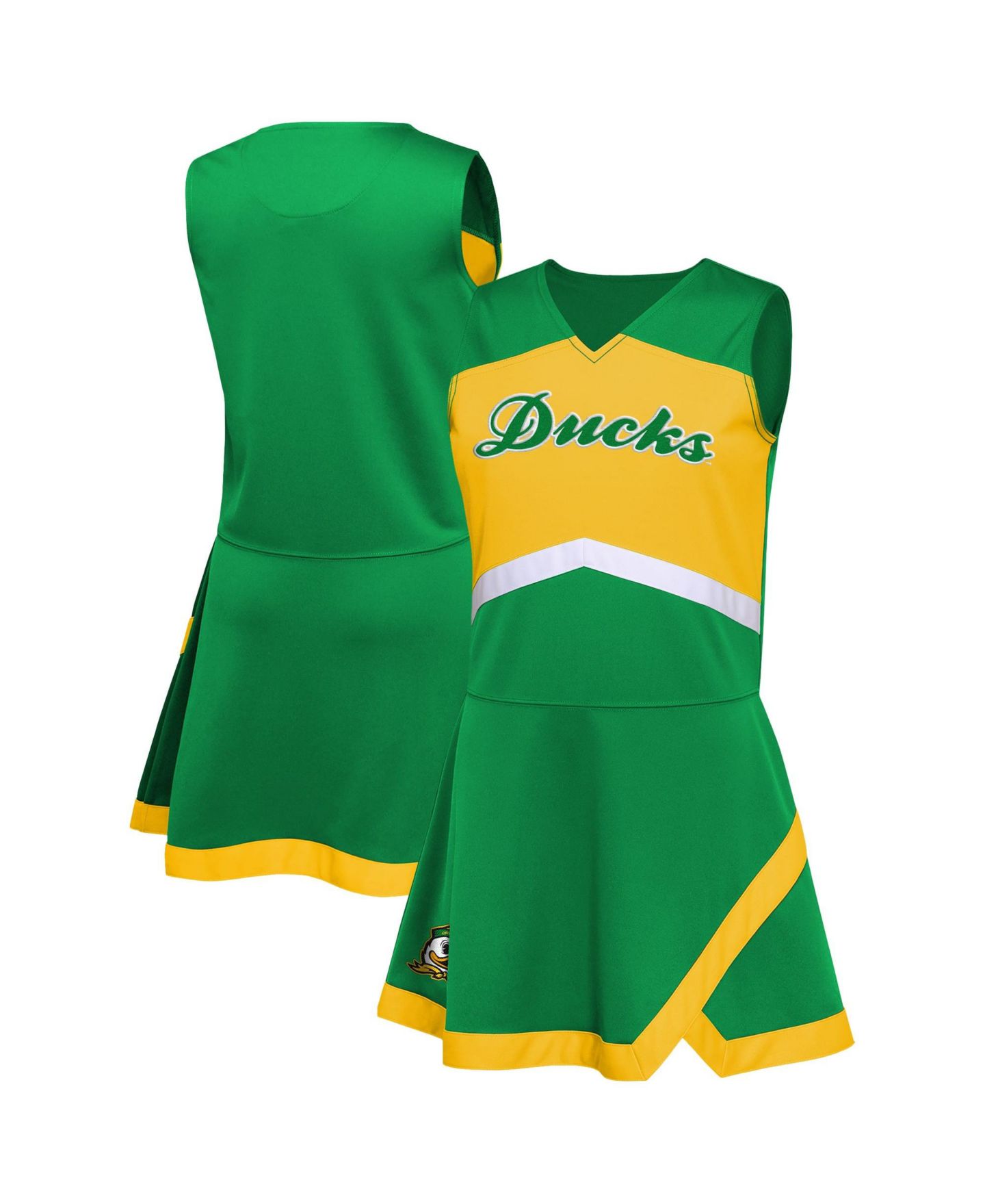 Платье Outerstuff Green Oregon Ducks Cheer Captain Jumper Dress для девочек — фото 1