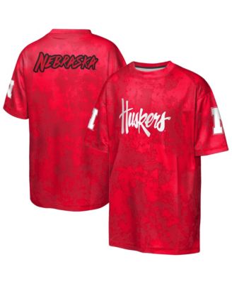 Big Boys and Girls Scarlet Nebraska Huskers Off-Side Sublimated T-Shirt