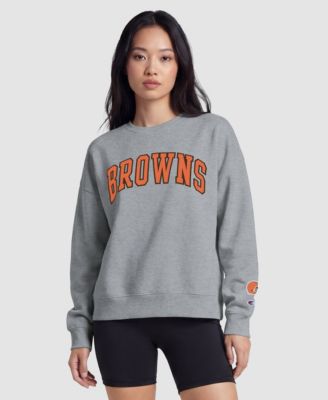 Cleveland Browns Women's Contrast Lined Sweatshirt - Heather Gray