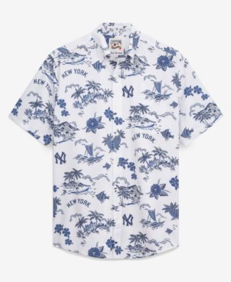 Men's  White New York Yankees Cooperstown Kekai Performance Button-Down Tri-Blend Shirt
