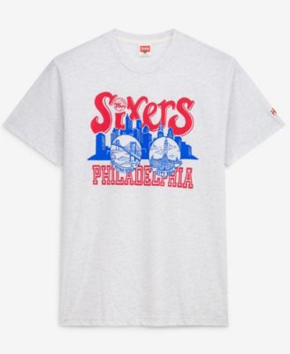 Men's and Women's  Ash Philadelphia 76ers Skyline T-Shirt
