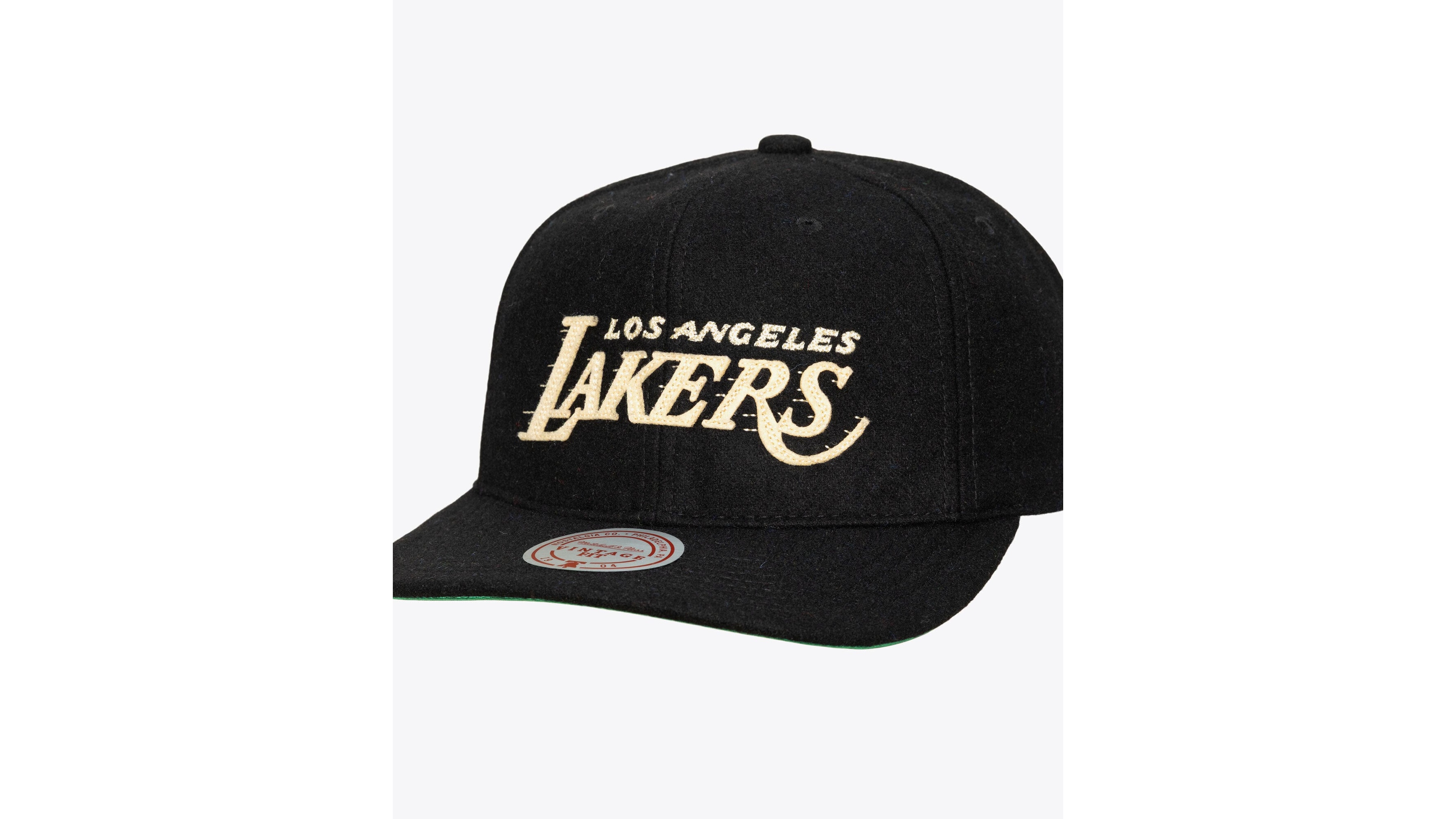 Mitchell & Ness Men's Black Los Angeles Lakers Hardwood Classics Retro Roots Adjustable Hat