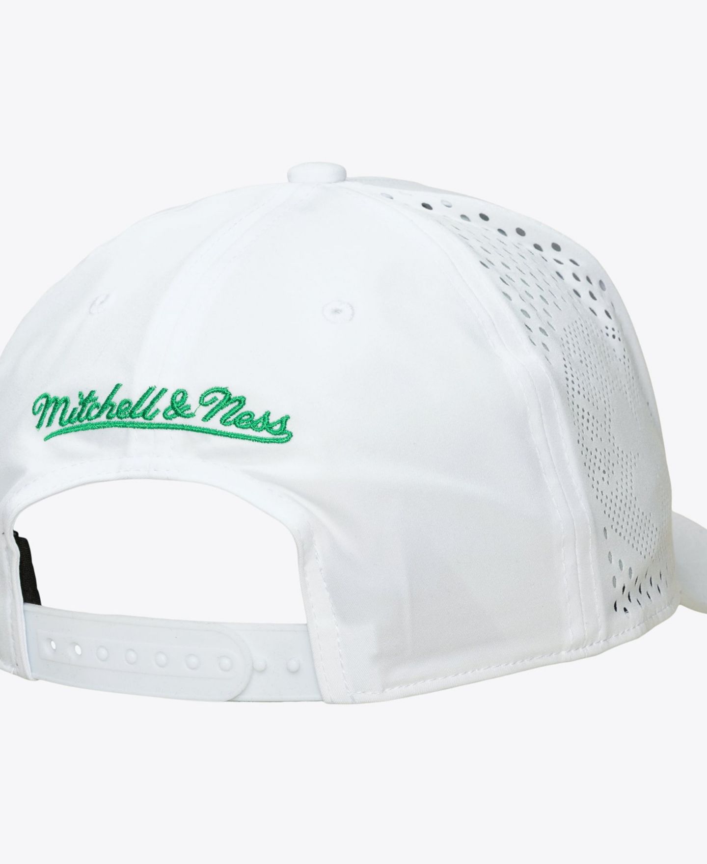 Мужская кепка Mitchell & Ness White Boston Celtics Perfect Lightweight Pro Crown Adjustable Hat — фото 3