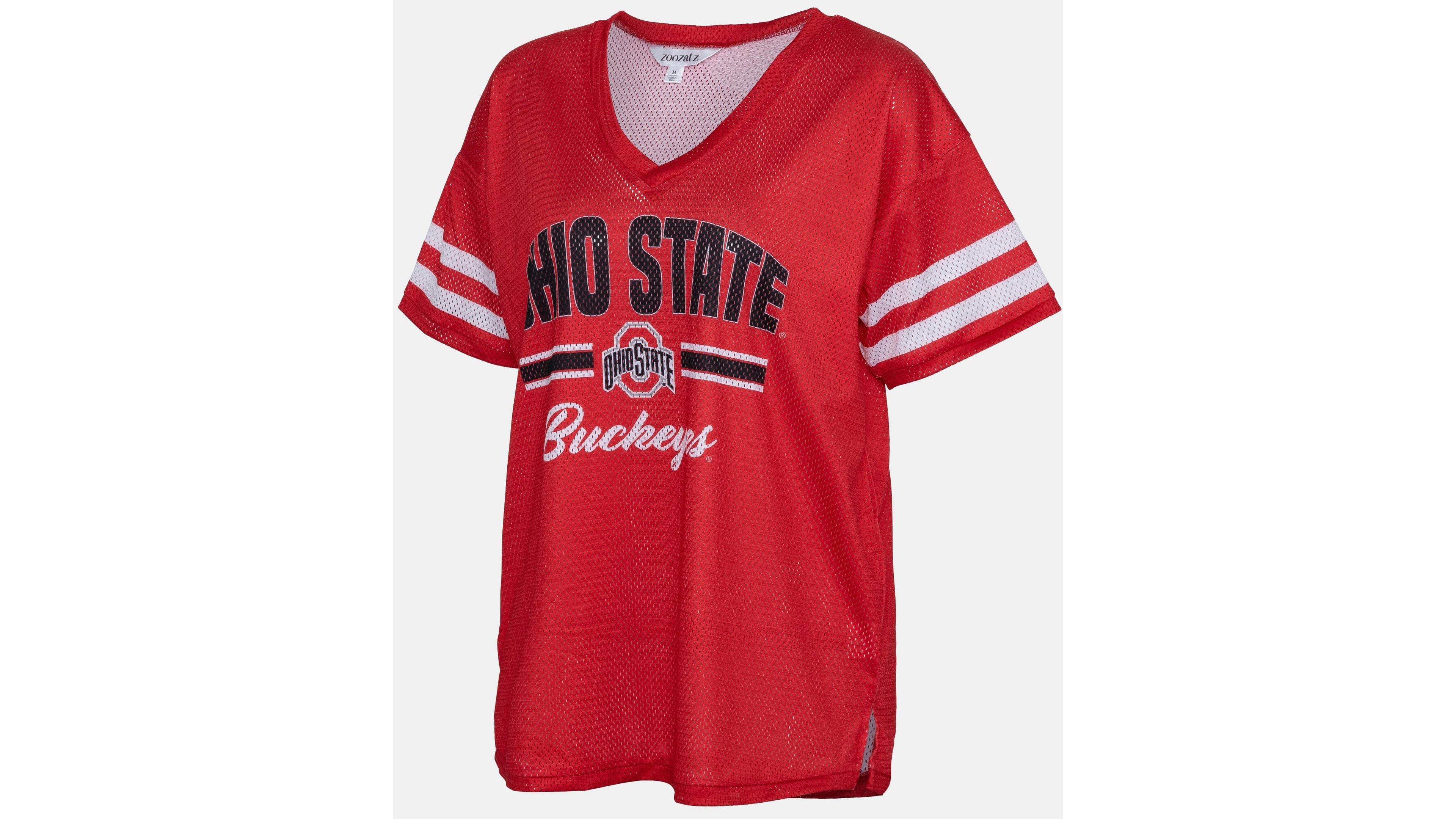 Women's ZooZatz Scarlet Ohio State Buckeyes Mesh Jersey Kickoff T-Shirt
