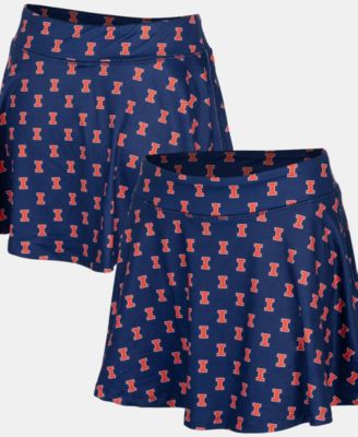 Women's Navy Illinois Fighting Illini Allover Print Flowy Skort